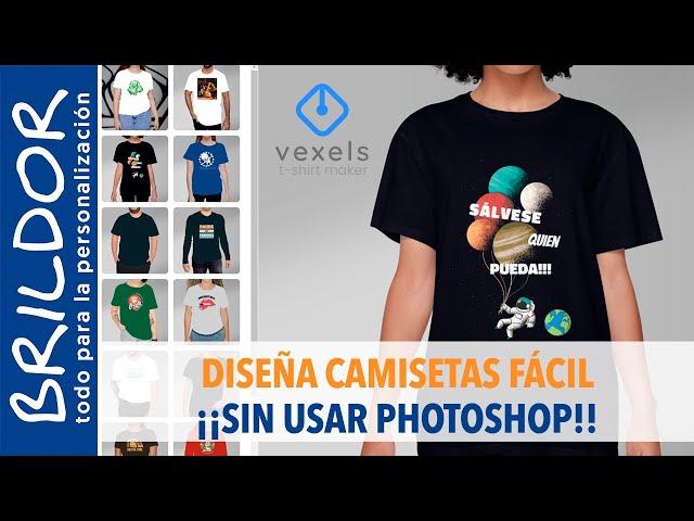 CÓMO DISEÑAR CAMISETAS SIN PHOTOSHOP | T-SHIRT MAKER de Vexels