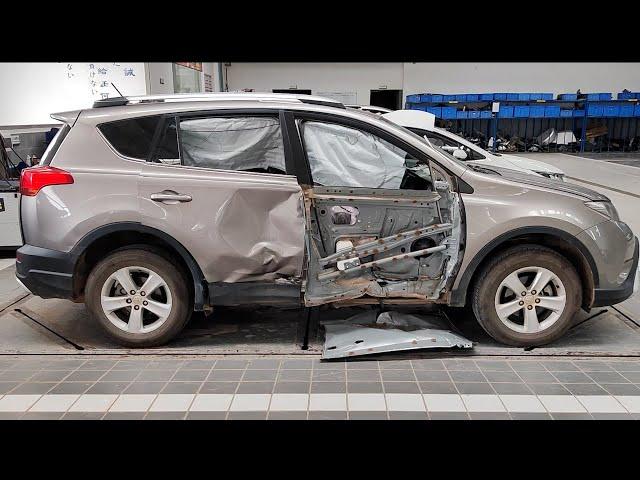 Restoring Beauty: Toyota RAV4 Side Collision Repair！