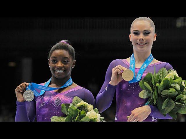 simone biles and mckayla maroney nailing vaults for 6 minutes