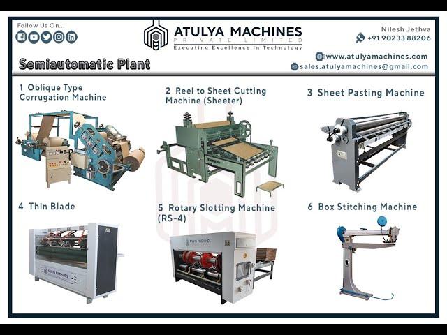 SEMIAUTOMATIC CORRUGATED BOX-MAKING MACHINE PLANT | HOW TO MAKE CORRUGATED BOX | BOX-MAKING MACHINE