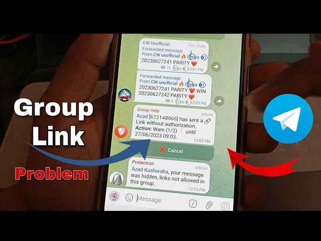 Azad Kushwaha, your messagewas hidden, links not allowed inthis group Telegram