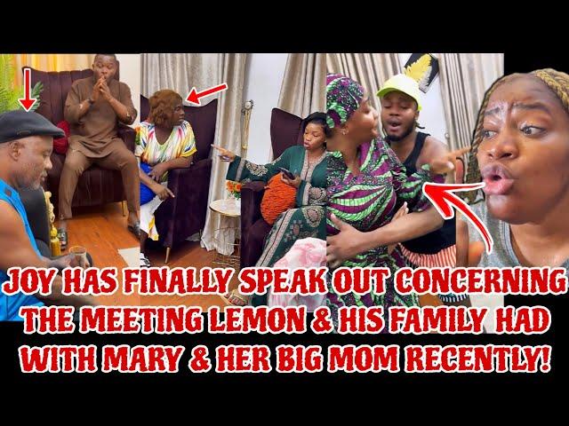 JOY HAS FINALLY SPEAK OUT CONCERNING THE MEETING LEMON & HIS FAMILY HAD WITH MARY RECENTLY!