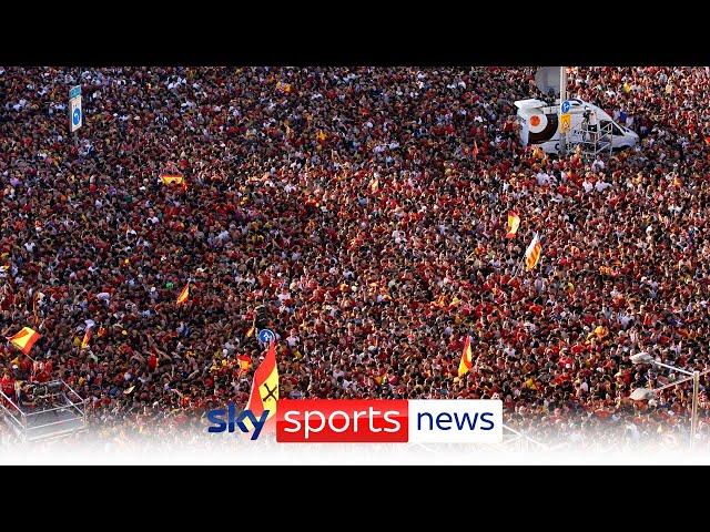 Spain celebrate winning Euro 2024
