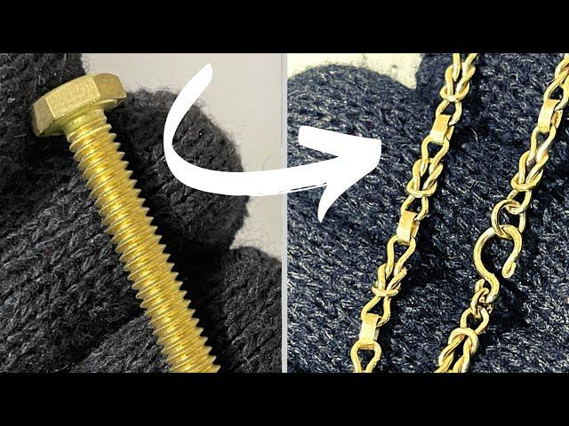 HOW IT'S DONE | Bracelet made with a BRASS SCREW - Jewelry Handmade