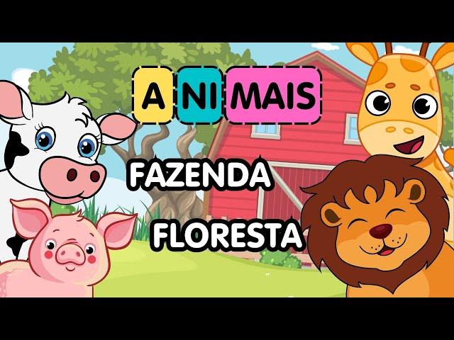 Animais da fazenda - Animais da floresta - Juntar sílabas e formar palavras   Consciência silábica