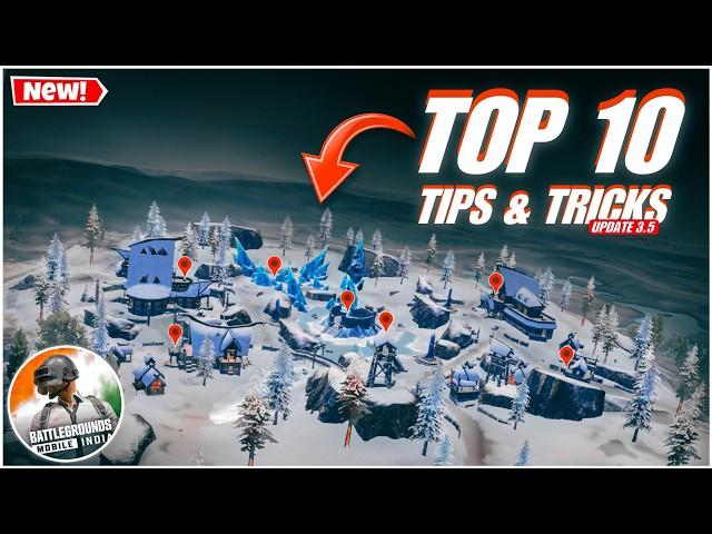 TOP 10 NEW TIPS & TRICKS IN NEW WINTER MODE UPDATE 3.5 IN BGMI | UPDATE 3.5 | Mew2.