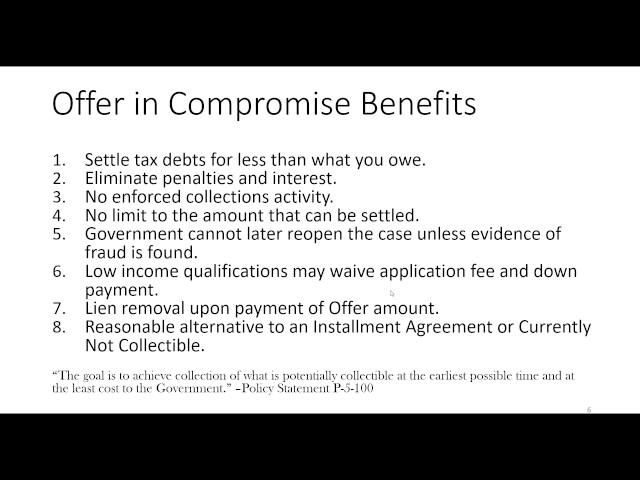 Offers in Compromise (March 2017)