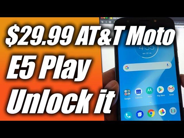 Best Buy AT&T Prepaid Moto E5 Play $29.99 How to Unlock it Black Friday Now XT1921-2 OCP27.91-157