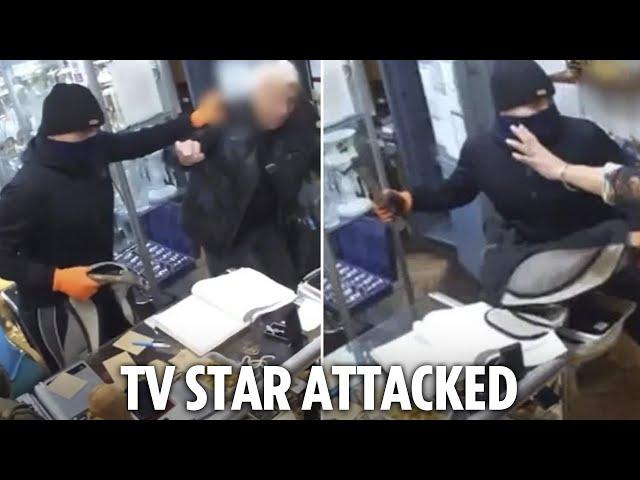 Masked robbers attack ITV star with HAMMERS after storming shop in violent £200,000 raid