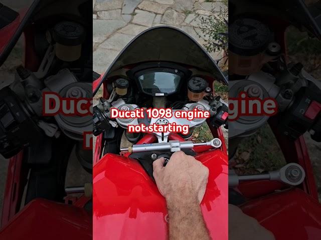 what is the problem , ducati 1098 not starting #ducati #1098 #problem #notstarting