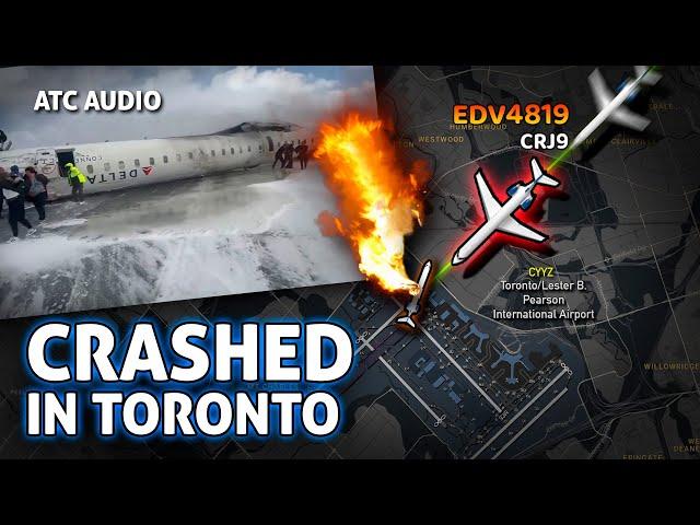 FULL ATC AUDIO | Delta Airlines plane FLIPS ON LANDING at Toronto Airport. Real ATC Audio
