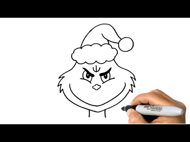 How to DRAW the GRINCH Easy Step by Step Drawings