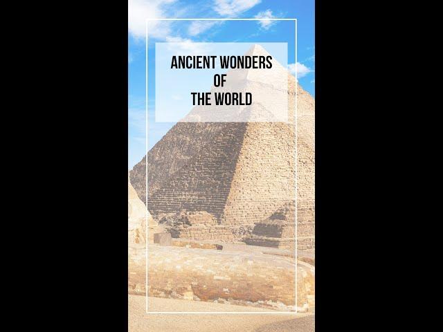 Ancient Wonders of the World #wondersofworld #wonders