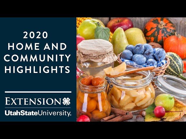 Utah State University Extension 2020 Home and Community Highlights