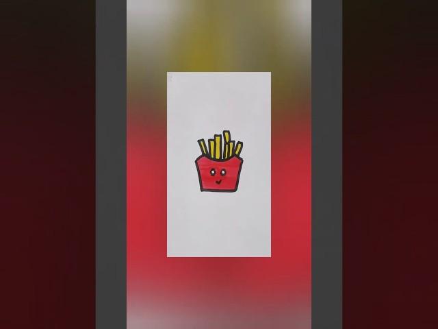 How to draw fries  | Fries drawing #shorts #drawingideas #skyart