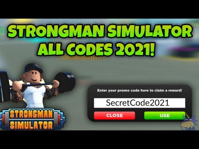 ALL CODES & SECRET CODES FOR STRONGMAN SIMULATOR 2021 - Roblox