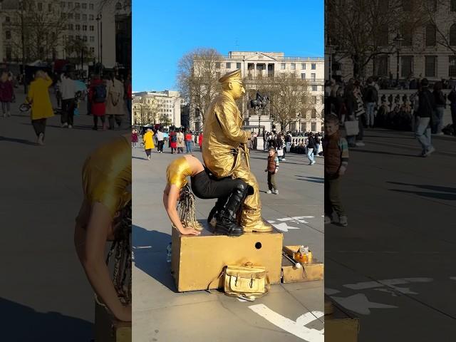 LEVITATING GoldMan STATUE!? How Is This POSSIBLE? Statue Prank Fail!​⁠ @silvermanstatueofficial