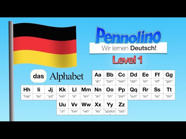 Pennolino! DEUTSCH lernen. Aussprache Pronunciation - Das Alphabet - ABC bis Z. Learn GERMAN!