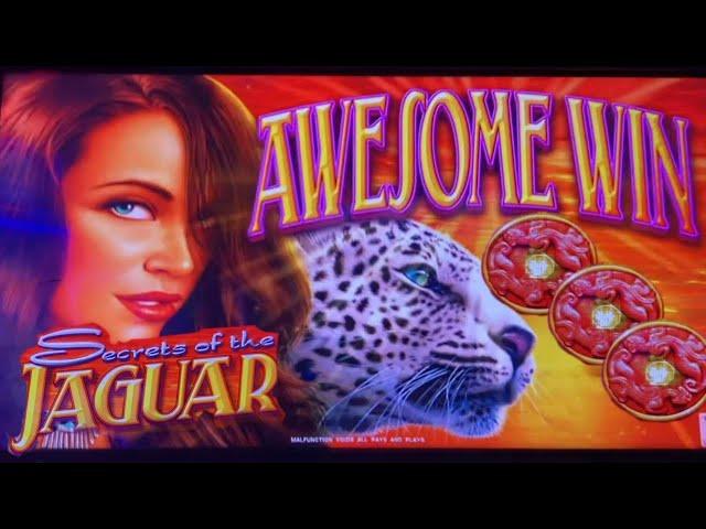 YAY !! SUPER BIG WIN ON THE SMALL BET !!SECRETS OF THE JAGUAR Slot (EVERI) $1.60 Bet栗スロ