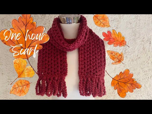 1-Hour Chunky Crochet Scarf Challenge  | Last Minute