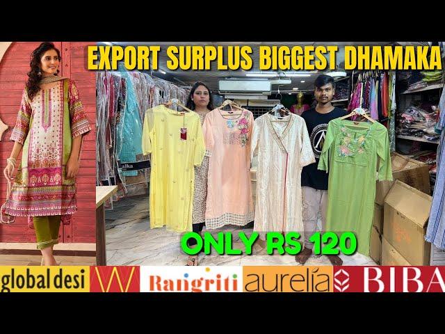 Cheapest Export Surplus | W Biba Aureila 100% Original | Kurti & Skd | WHOLESALE From Big Warehouse