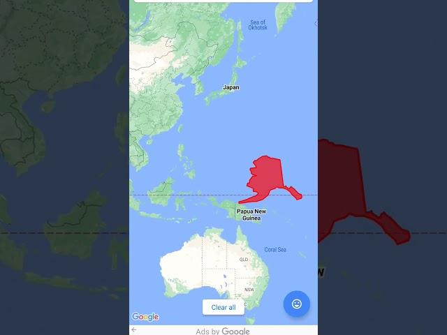 Alaska vs Saudi Arabia size comparison #shorts #geography #map #mapping #usa #comparison #alaska