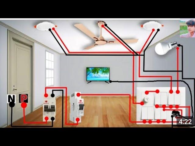 #Single Room Complete #House Wiring# Diagram 3D Animation || #Wiring @Dusmanta Tech Idea#electrical