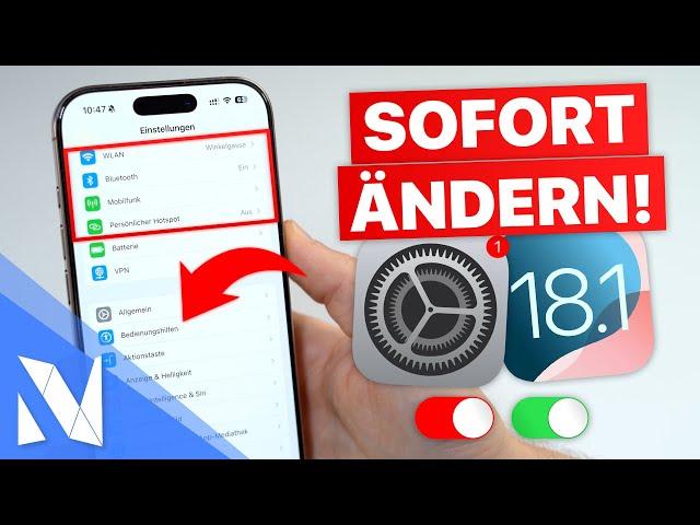 iPhone Einstellungen, die du JETZT ändern solltest! (iOS 18.1) | Nils-Hendrik Welk