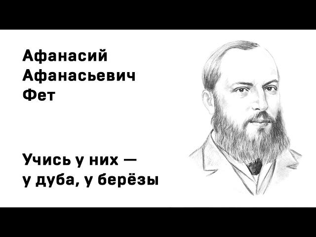 Афанасий Афанасьевич Фет Учись у них — у дуба, у берёзы Учить стихи легко Аудио Стихи Слушать Онлайн