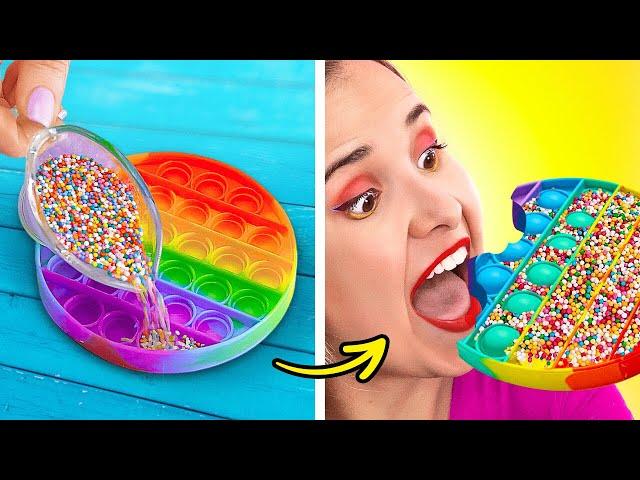 AMAZING TRICKS TO SNEAK FOOD ANYWHERE || Cool Sneak Food DIY Hacks & Funny Situations by 123 GO!