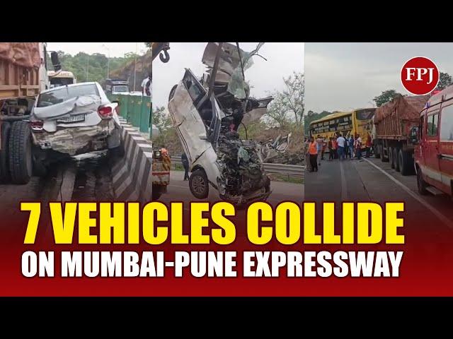 7 Vehicles Collide Near Khopoli | Massive Accident on Mumbai-Pune Expressway