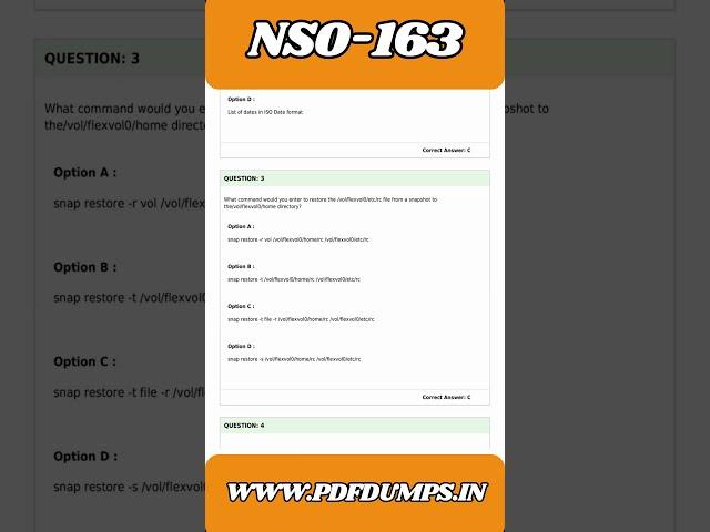 NS0-163 Exam Questions & Practice Tests - Free Download