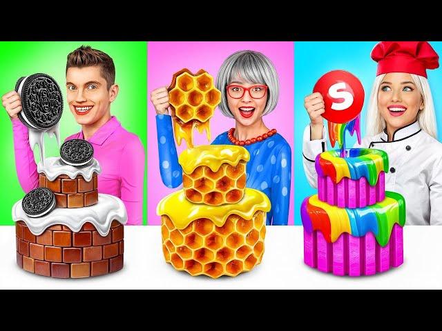 Me vs Grandma Cooking Challenge | Cake Decorating Food Challenge by Candy Land