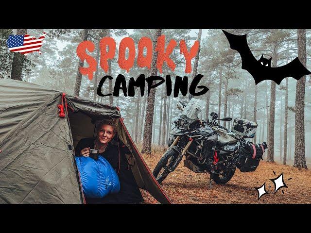 Spooky Motocamping in Georgia | Solo Woman Rider - EP. 200