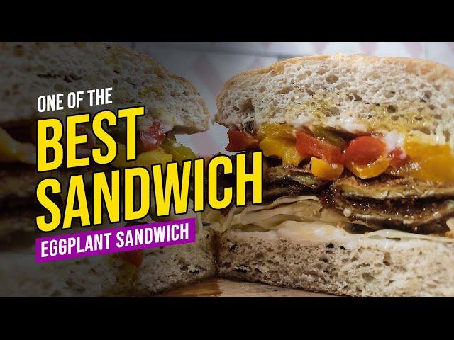 CRISPY FRIED EGGPLANT SANDWICH RECIPE | Eggplant Cutlet Sandwich Recipe