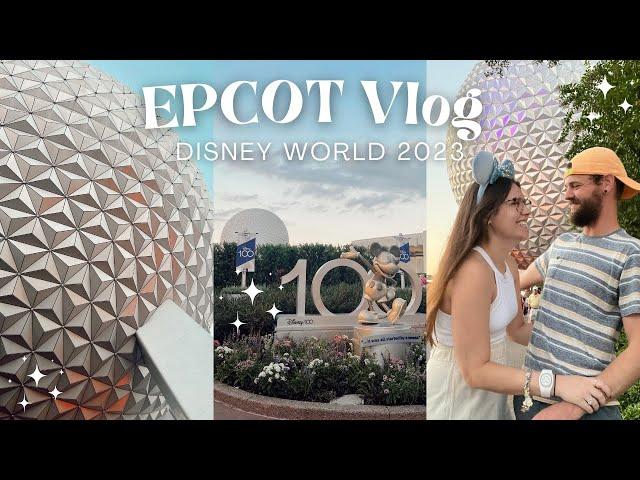 Disney World Vlog 2023  walking to EPCOT, Disney 100 celebration, Soarin Over California, & more!