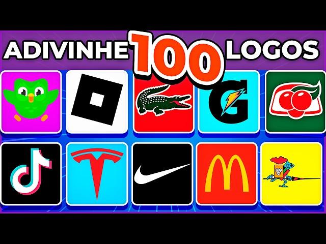  ADIVINHE 100 MARCAS PELOS LOGOS | logos famosos . Quantos você consegue acertar? #macaquiz