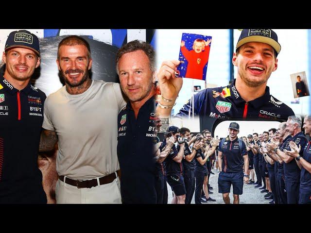 Max Verstappen meets David Beckham and receive guard of honor for 3rd Championship | BTS #QatarGP