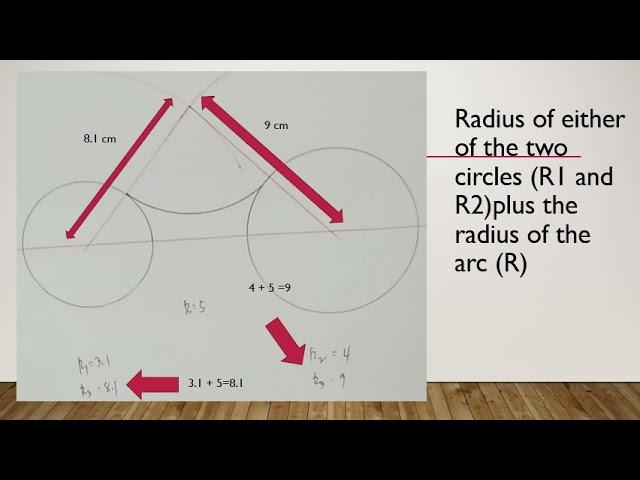 Drawing an arc Tangent to Two Unequal Circles