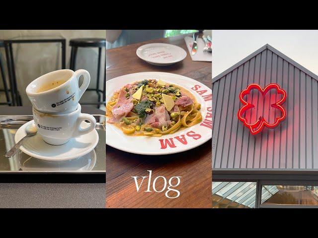 Vlog l 용산 맛집. 에테르누스 에스프레소바. 삼각지스코프. 쌤쌤쌤. 용산아모레. 럭키호프 마라치킨. 운동은 내일의 나에게 미루기