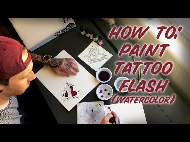 Painting Traditional Tattoo Flash - Tutorial