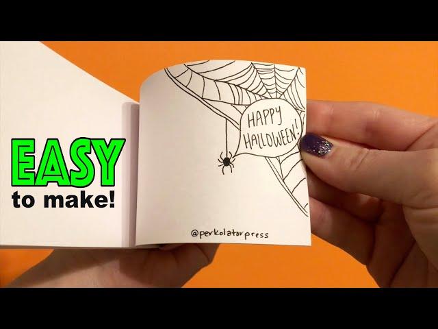 Easy HALLOWEEN Flipbook that YOU can make! (tutorial)