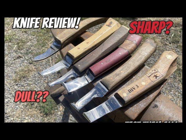 Using 6 Different Hoof Knives to Trim Horse to be Shod-Knife Review