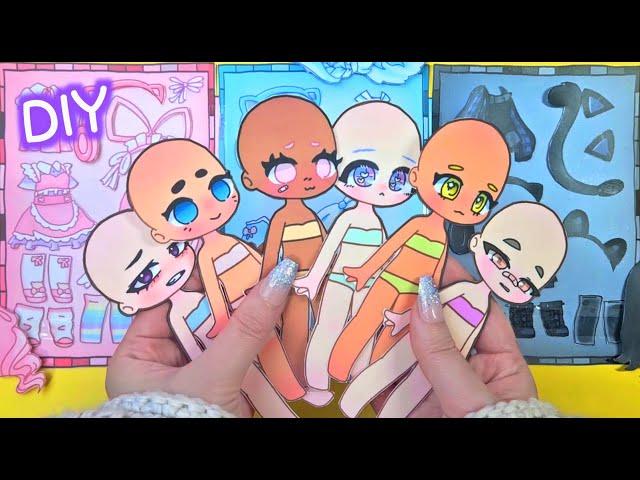 (Tutorial) How to make Gacha Doll Outfits Paper Toy Printables #paperdiy #종이놀이