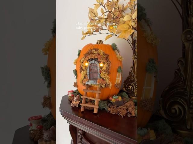 Pumpkin Fairy House!  #diy #autumn