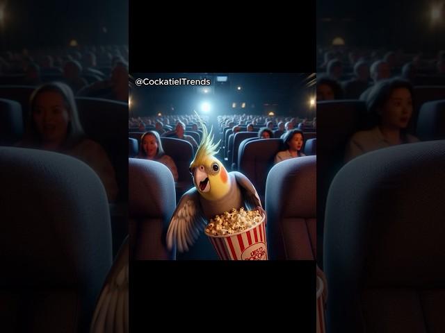 Rocky’s Cinema Chaos | Ai Story #cockatielsinging #cockatiel #parrot #birds #cute