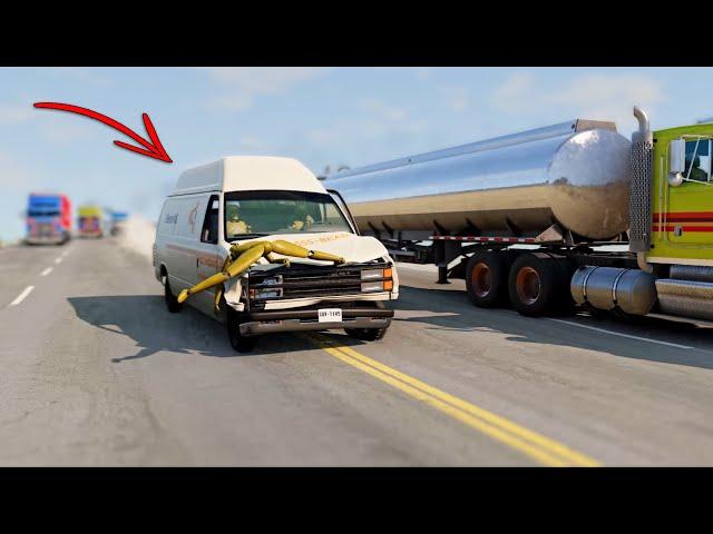 BeamNG Drive - Cars vs RoadRage #23 (Delivery Van)