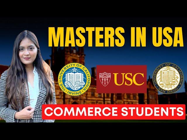 Masters options in USA for commerce students