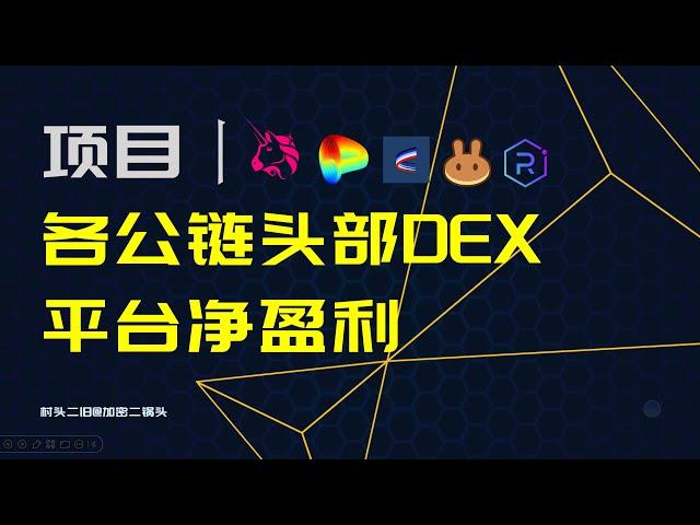 项目丨探讨各个公链头部DEX平台的净盈利是多少？#Aero #Uniswap #Raydium #Pancake #Curve