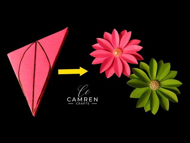 How To Make Paper Flower Basic | Paper Flower Easy Origami Flower / Christmas decoration